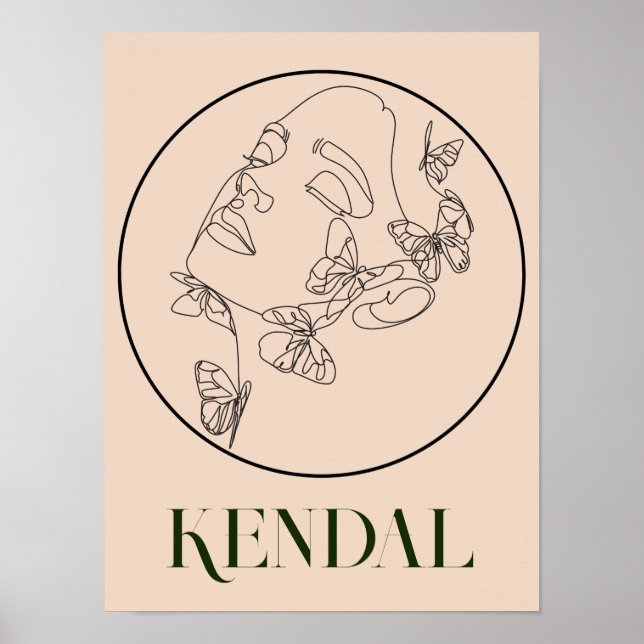 Boho Bohemian Abstrakt Minimal Stil Poster (Framsidan)