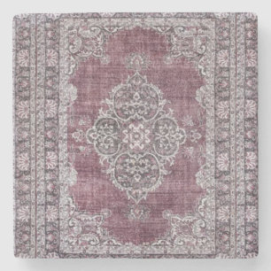 BOHO BOHEMIAN ART PRINT IN BURGUNDY VIN STENUNDERLÄGG