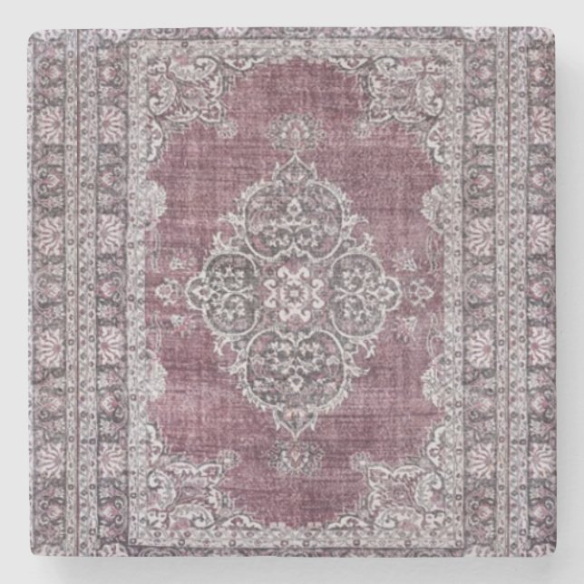 BOHO BOHEMIAN ART PRINT IN BURGUNDY VIN STENUNDERLÄGG (Framsidan)