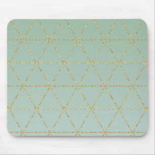 Boho Bohemian Chic Guld & Mint Geometric Glam Musmatta