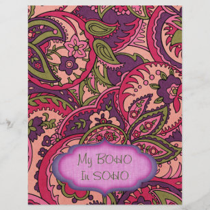 BOHO Bohemian Colorful Paisley Scrapbook Papper