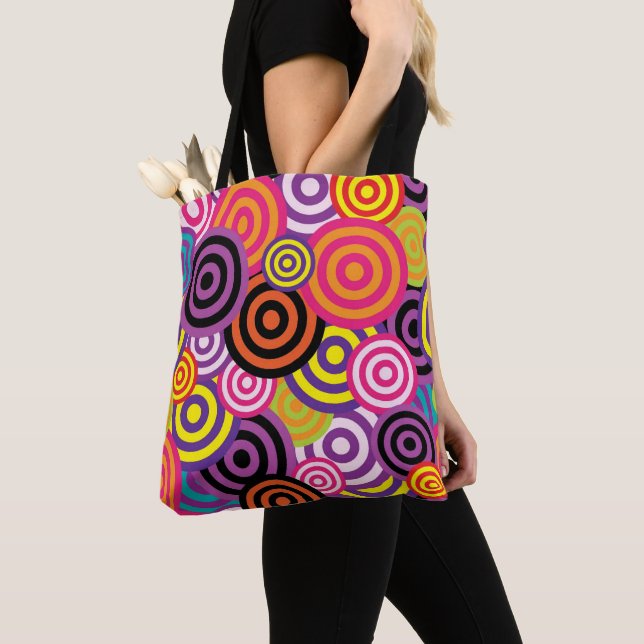 BOHO BOHEMIAN FÄRG BLAST TOTE PURSE TYGKASSE (Närbild)