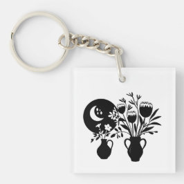 Boho bohemian floral sun moon