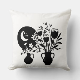 Boho bohemian floral sun moon kudde