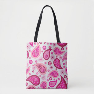 BOHO BOHEMIAN ROSA PAISLEY TOTE PURSE TYGKASSE