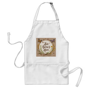 Boho Bohemian Wildblommor, fjärilar, vete Förkläde
