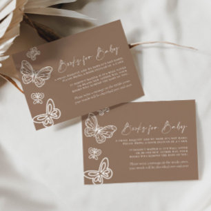 Boho Bokar för Baby Card Anteckningskort