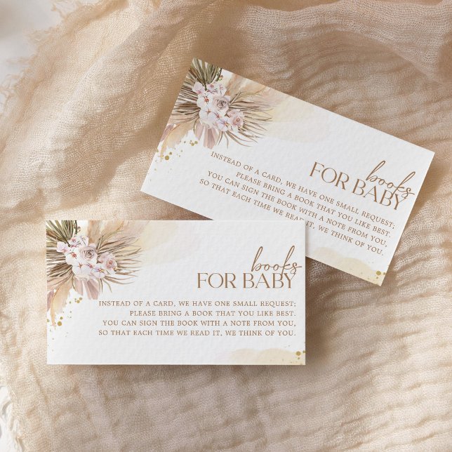 Boho Bokar för Baby Pampas Grass Baby Shower Tilläggskort (Skapare uppladdad)