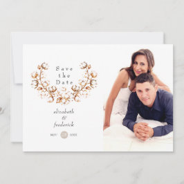 Boho Bomull Bröllop Spara Datumet