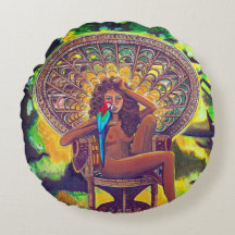 Boho: Bomullsrunda Pillow