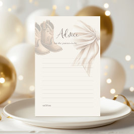 Boho Boots eller Bows Gender Reveal Card