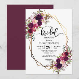 Boho Border geometric bröllop möhippa Inbjudningar