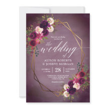 Boho Border geometric bröllopsinbjudan