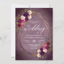 Boho Border geometric bröllopsinbjudan Inbjudningar