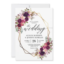 Boho Border geometric bröllopsinbjudan