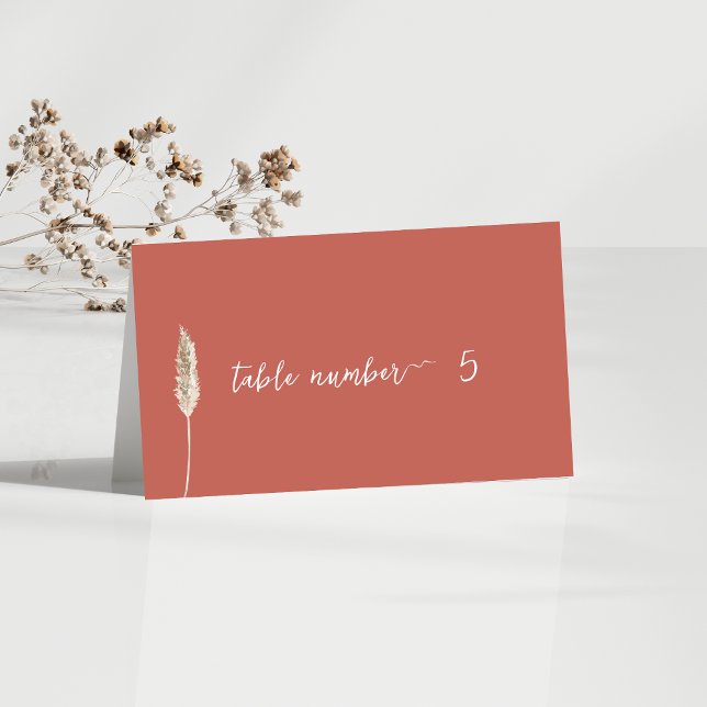 Boho-Bordsnummer med enkel Elegant Placeringskort (Skapare uppladdad)