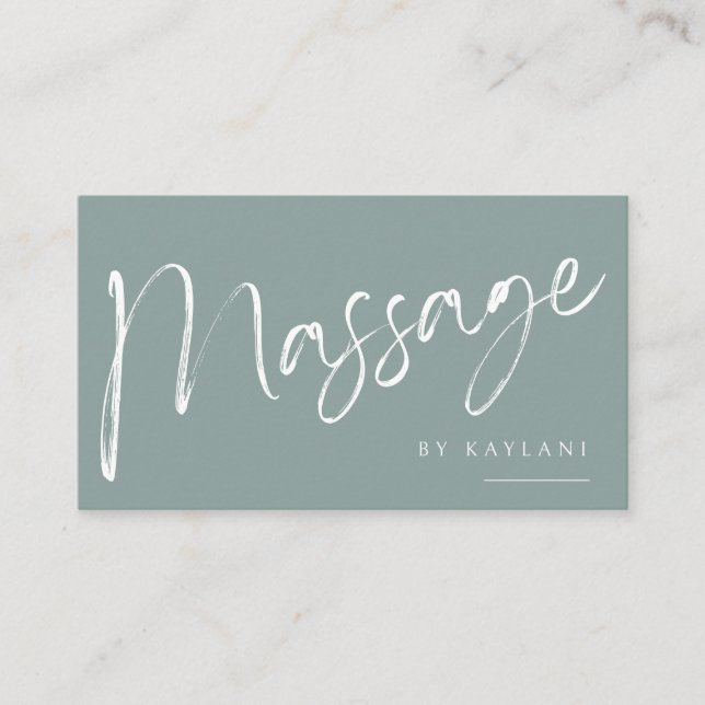 Boho Borstad Massageservice Affärsbok Kort Kropps  (Framsida)