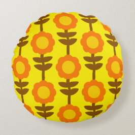 Boho Botanica Round Pillow Rund Kudde