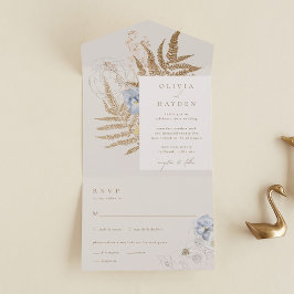 Boho Botanical Allt på en bröllopsinbjudan