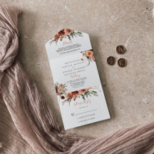 Boho Botanical Autumn Blommigt Bröllop