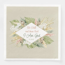 Boho Botanical 'Be still & Know' Bible Verse