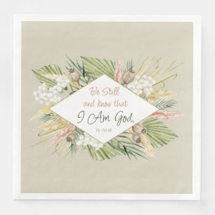 Boho Botanical 'Be still & Know' Bible Verse Pappersservett