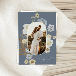 Boho Botanical Bröllop spara datum Card Datumet