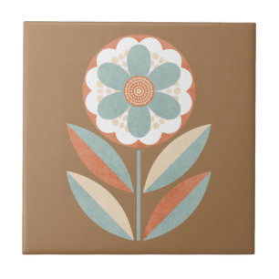 Boho Botanical Ceramic Tile Kakelplatta