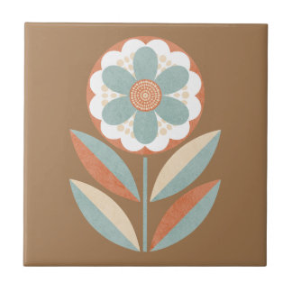 Boho Botanical Ceramic Tile Kakelplatta
