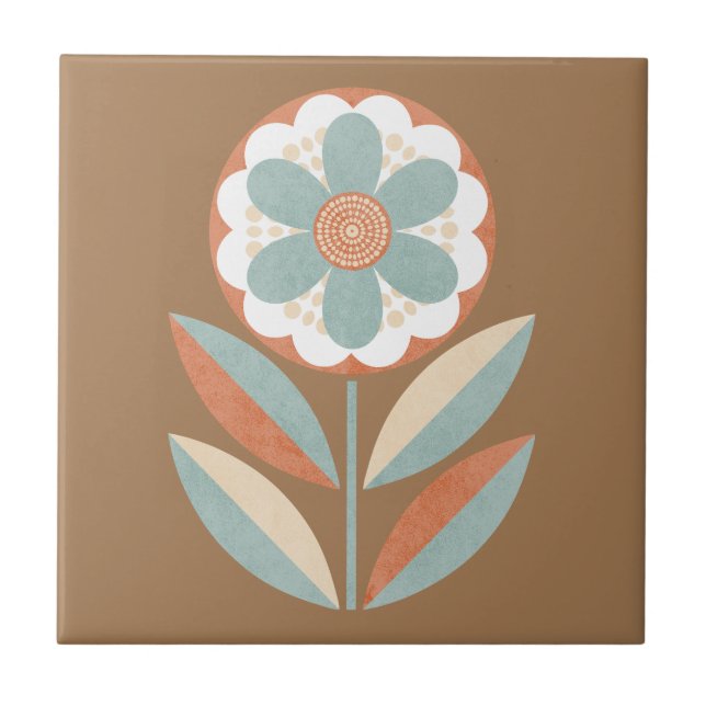 Boho Botanical Ceramic Tile Kakelplatta (Framsidan)