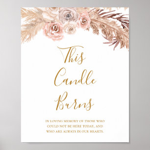 Boho Botanical Elfenben Ljuset från detta ljus b Poster