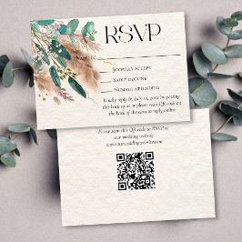 Boho Botanical Eucalyptus Greenery Pampas Grass OSA Kort