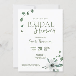 Boho Botanical Eucalyptus Möhippa Anpassningsbar Inbjudningar