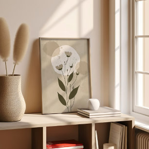 Boho Botanical Flower Poster