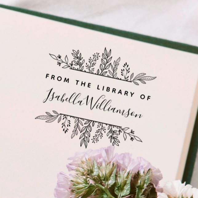 Boho Botanical från Bibliotek i bokplåt Stämpel (Skapare uppladdad)