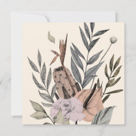 Boho Botanical Garden - Blommigt Illustration Inbjudningar