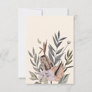 Boho Botanical Garden - Blommigt Illustration Tack Kort