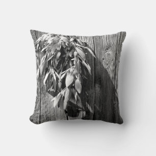 Boho botanical herb lövs Barnwood Twinkle Ljus Kudde
