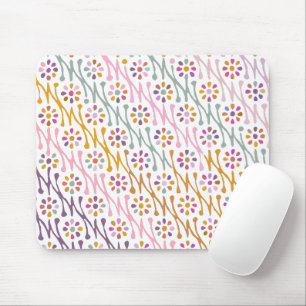 Boho Botanical Illustration Mönster Colorful Musmatta
