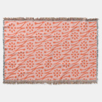 Boho Botanical Illustration Mönster Coral 