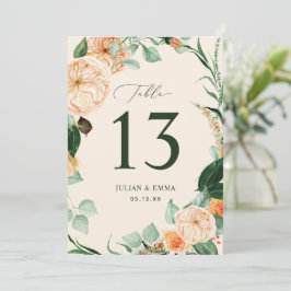 Boho Botanical Pastel Peach Greenery Blommigt Anpa