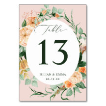 Boho Botanical Rosa Greenery Blommigt Personlig