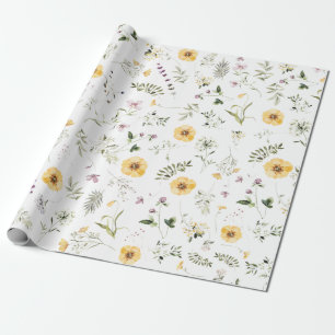 Boho Botanical Vår WildblomGarden Presentpapper