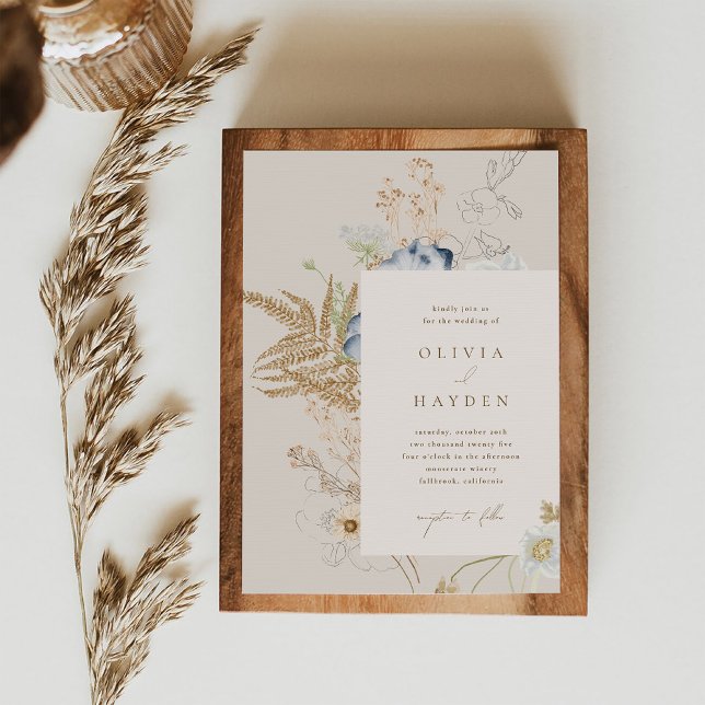 Boho Botanical Wedding bjudande Inbjudningar (Skapare uppladdad)