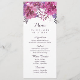 Boho Botanicals Bröllop Menu Meny