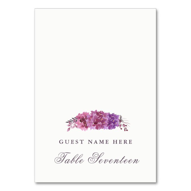 Boho Botanicals Escort Cards Bordsnummer (Framsidan)