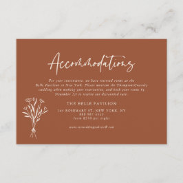 Boho Botanicals Terracotta Bröllop-bostäder Tilläggskort