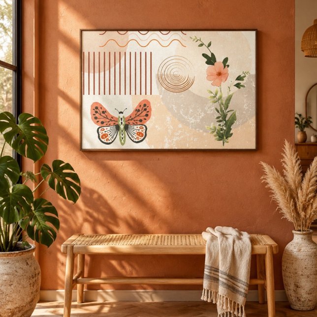 Boho Botanisk 91x61 cm Canvastryck (Skapare uppladdad)
