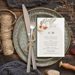 Boho Botanisk Bohemer Floral Bröllop Inbjudningar