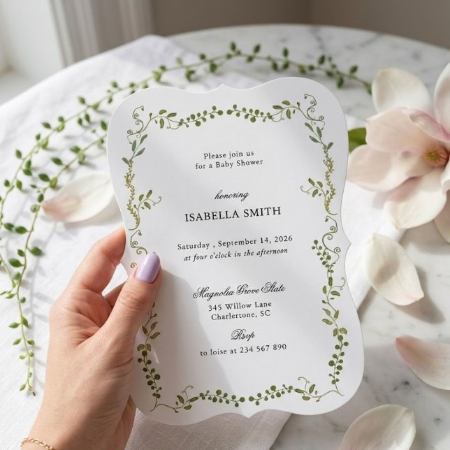 Boho Botanisk Grönska Barnkalas Inbjudningar (Skapare uppladdad)